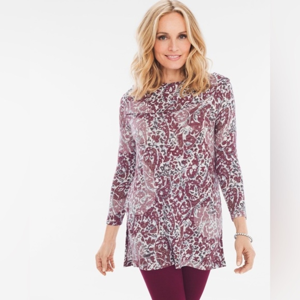 Zenergy Knit Collection Cozy Printed Pullover XL